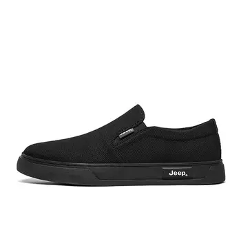Кроссовки Jeep Skateboarding Shoes Men Low-top Black, черный