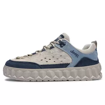 Кроссовки Jeep Skateboarding Shoes Men Low-top, бежевый/синий