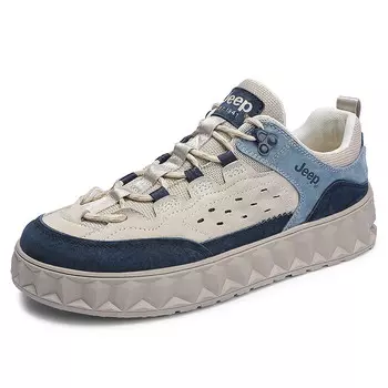 Кроссовки Jeep Skateboarding Shoes Men Low-top, бежевый/черный