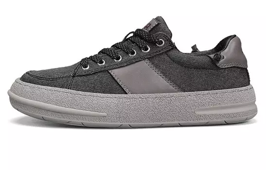 Кроссовки Jeep Skateboarding Shoes Men Low-top Black, черный
