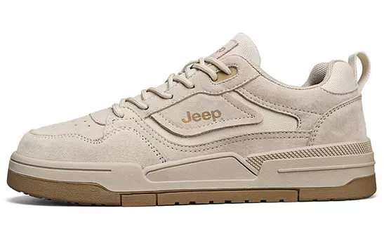 Кроссовки Jeep Skateboarding Shoes Men Low-top Beige, бежевый