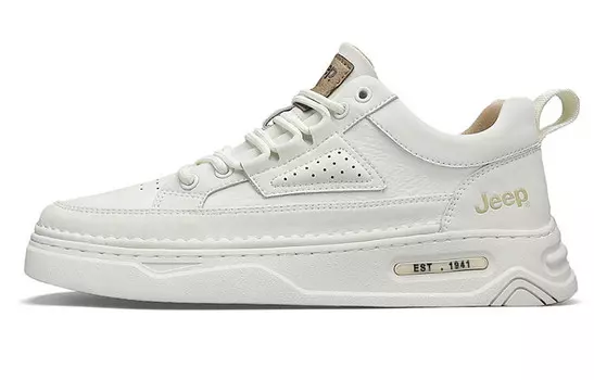 Кроссовки Jeep Skateboarding Shoes Men Low-top Beige, бежевый
