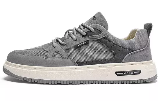 Кроссовки Jeep Skateboarding Shoes Men Low-top Gray, серый
