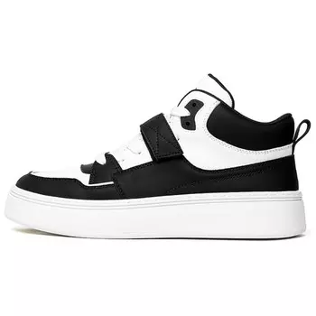 Кроссовки Jeep Skateboarding Shoes Men Mid-top White/Black, белый/черный