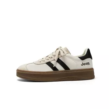 Кроссовки Jeep Skateboarding Shoes Women's Low-top White/Gray, белый/серый