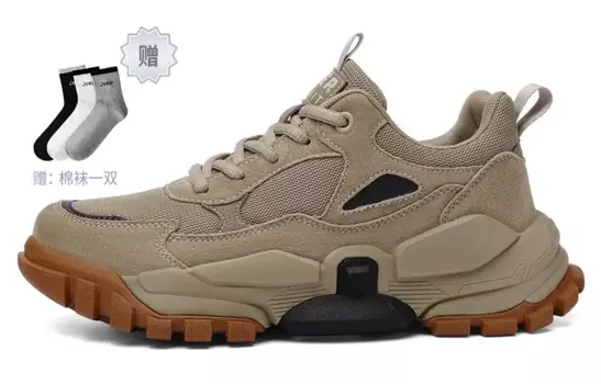 Кроссовки JEEP SPIRIT Chunky Sneakers Men Low-top Brown-black, цвет Sand