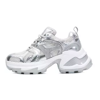 Кроссовки JEEP SPIRIT Chunky Sneakers Women's Low-top, серебряный
