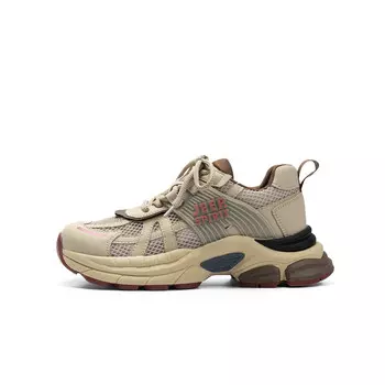 Кроссовки JEEP SPIRIT Chunky Sneakers Women's Low-top, бежевый/черный