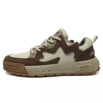 Кроссовки JEEP SPIRIT Lifestyle Shoes Men Low-top Brown/brown, цвет Natural Deer