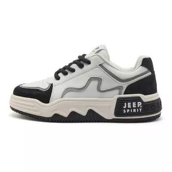 Кроссовки JEEP SPIRIT Skateboarding Shoes Men Low-top Polar White, белый