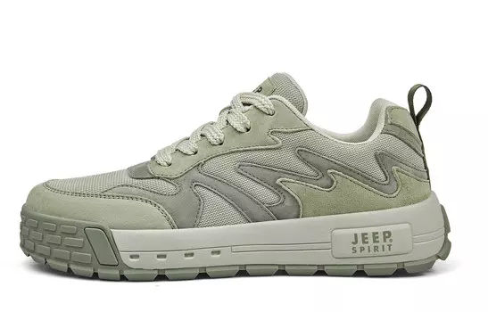 Кроссовки JEEP SPIRIT Skateboarding Shoes Men Low-top, зеленый