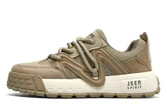 Кроссовки JEEP SPIRIT Skateboarding Shoes Men Low-top Natural Deer, цвет Natural Deer