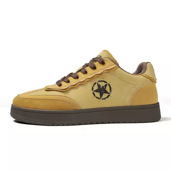 Кроссовки JEEP SPIRIT Skateboarding Shoes Men Low-top Yellow, цвет Lemon