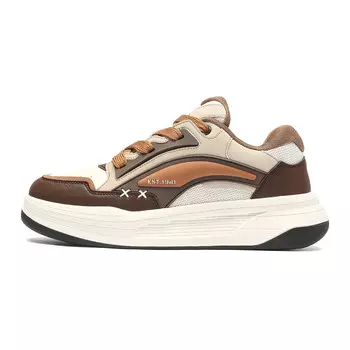 Кроссовки JEEP SPIRIT Skateboarding Shoes Men Low-top Caramel Brown, коричневый