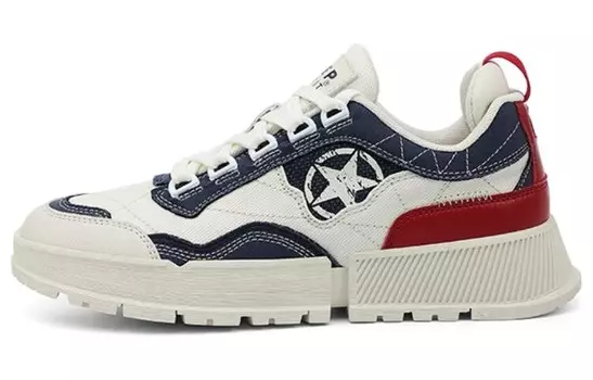 Кроссовки JEEP SPIRIT Skateboarding Shoes Men Low-top Star Shine Sand/Interstellar Blue, синий