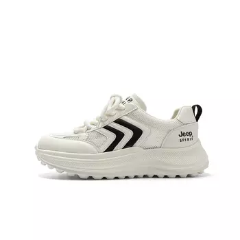 Кроссовки JEEP SPIRIT Skateboarding Shoes Women's Low-top, бежевый/черный