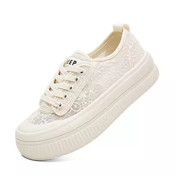 Кроссовки JEEP SPIRIT Skateboarding Shoes Women's Low-top, бежевый