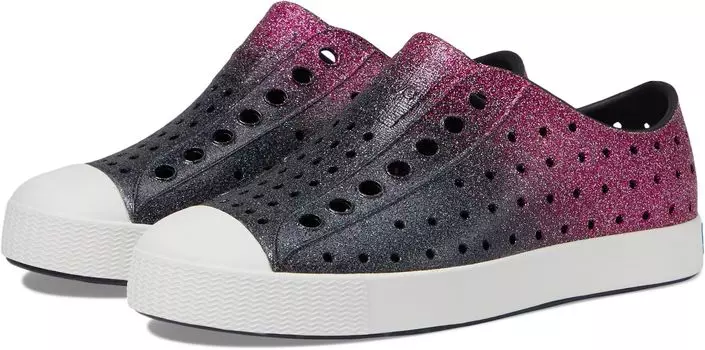 Кроссовки Jefferson Bling Native Shoes Kids, цвет Radberry Jiffy Bling/Shell White