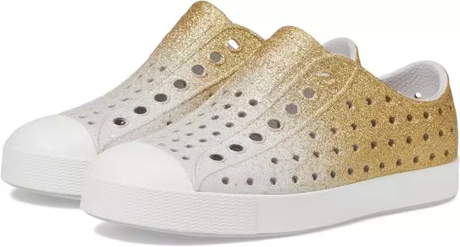 Кроссовки Jefferson Bling Native Shoes Kids, цвет Gold Frost Bling/Shell White