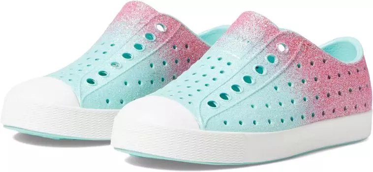Кроссовки Jefferson Bling Native Shoes Kids, цвет Hollywood Hydrangea Bling/Shell White