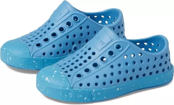 Кроссовки Jefferson Bloom Slip-On Sneakers Native Shoes Kids, цвет Resting Blue/Brilliant Blue/Shell Speckles