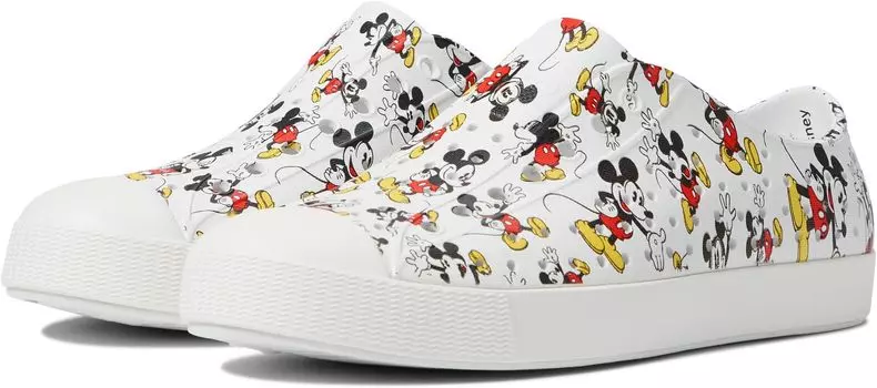 Кроссовки Jefferson Disney Print Native Shoes Kids, цвет Shell White/Shell White/Mickey All Over Print