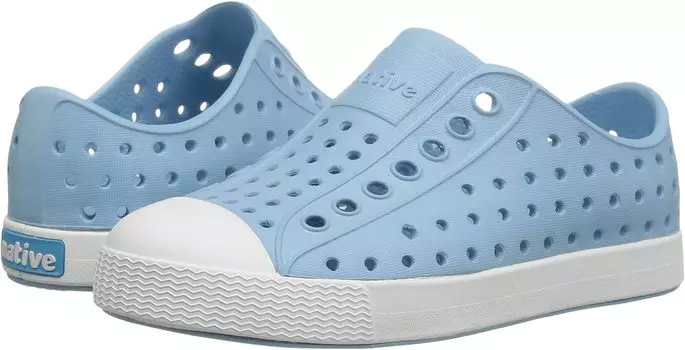 Кроссовки Jefferson Slip-on Sneakers Native Shoes Kids, цвет Sky Blue/Shell White