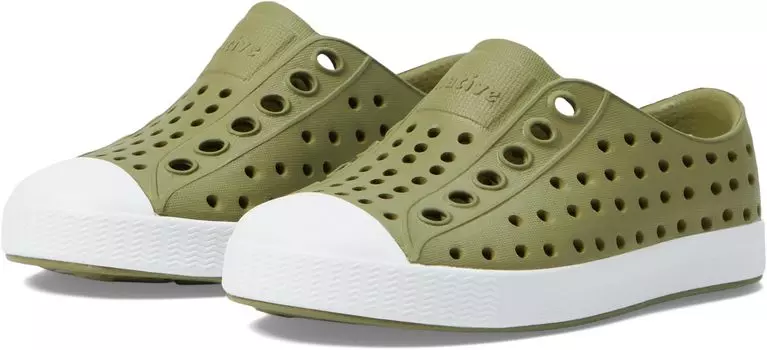Кроссовки Jefferson Slip-on Sneakers Native Shoes Kids, цвет Iguana Green/Shell White