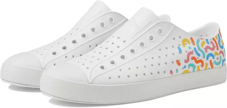 Кроссовки Jefferson Sugarlite Block Native Shoes, цвет Shell White/Shell White/Dazzle Resting Squiggle Block