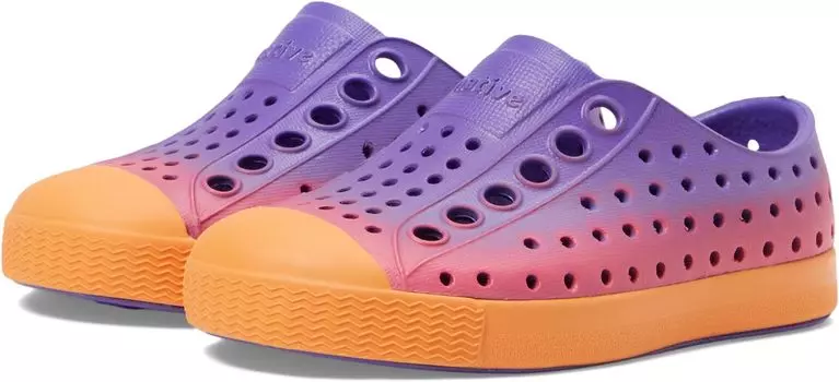 Кроссовки Jefferson Sugarlite Ombre Native Shoes Kids, цвет Ultra Violet/Apricot Orange/Ultra Dazzle Ombre