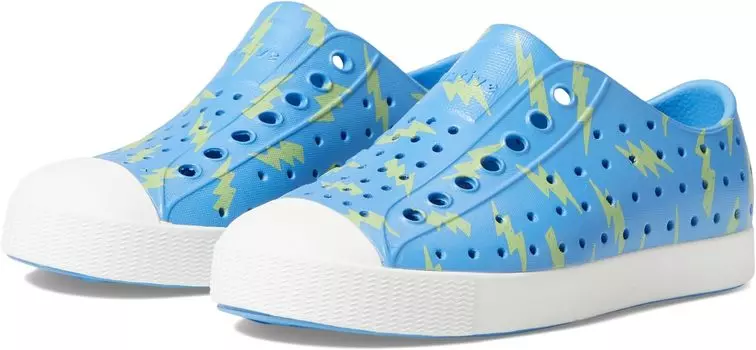 Кроссовки Jefferson Sugarlite Print Native Shoes Kids, цвет Resting Blue/Shell White/Celery Lightning