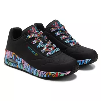 Кроссовки Jgoldcrown street uno Skechers, black/multi hearts