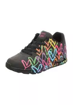 Кроссовки "jgoldcrown: uno - highlight love" с воздушной подушкой Skechers, черный