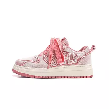 Кроссовки Jifffly Skateboarding Shoes Unisex Low-top Pink, розовый