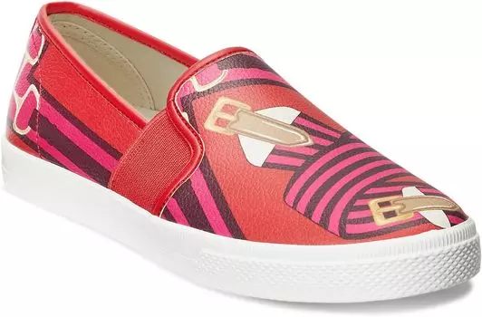 Кроссовки Jinny Sneaker LAUREN Ralph Lauren, цвет Belting Print Multi/Bright Fuchsia