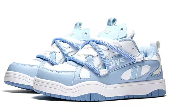 Кроссовки JIYE set also Skateboarding Shoes Unisex Low-top, белый/синий