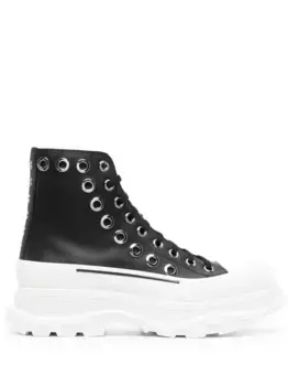 Кроссовки Joey с люверсами Alexander McQueen, черный