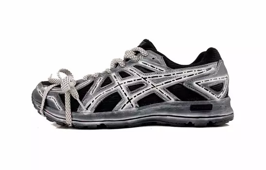 Кроссовки Jog 100 2 унисекс с низким верхом, черные/серебристые Asics