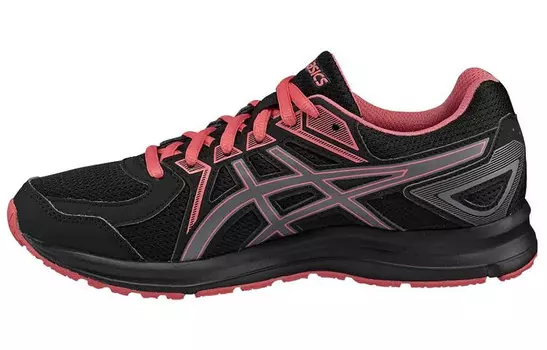 Кроссовки Jog 100 2 женские с низким верхом, черные/красные Asics