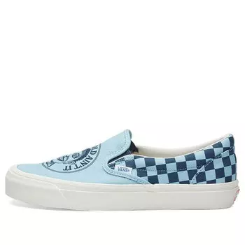Кроссовки john van hamersveld x og classic slip-on 'stratosphere checkerboard' Vans, синий