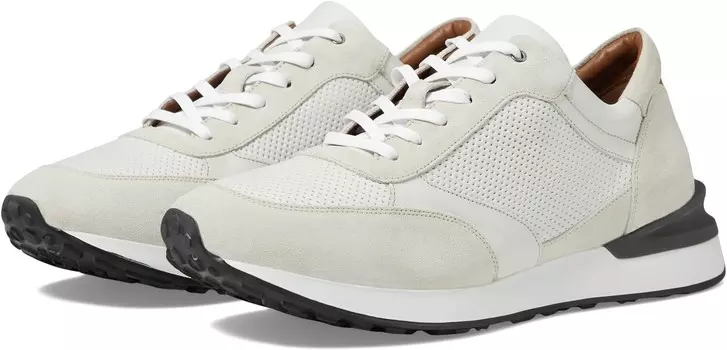 Кроссовки Johnston & Murphy Collection Briggs Jogger, цвет White Full Grain/Suede