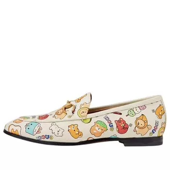 Кроссовки jordaan loafer 'beige multi' Gucci, белый
