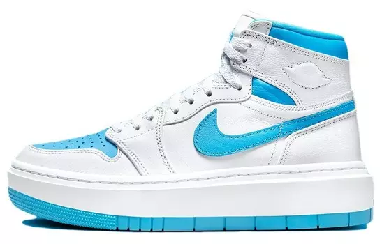 Кроссовки Jordan 1 Elevate High White Dark Powder Blue Women's, белый/синий