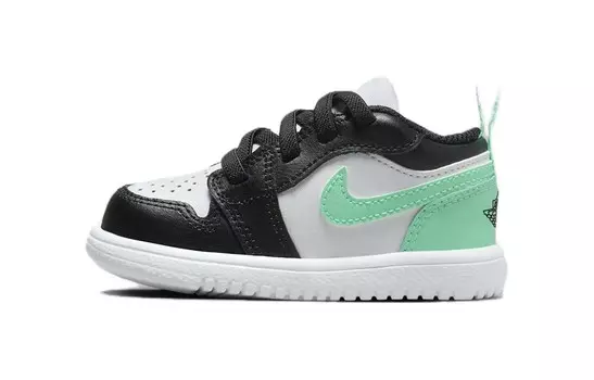 Кроссовки Jordan 1 Low Alt Green Glow TD, черный/зеленый