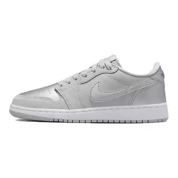 Кроссовки Jordan 1 Low OG Metallic Silver GS, серебряный