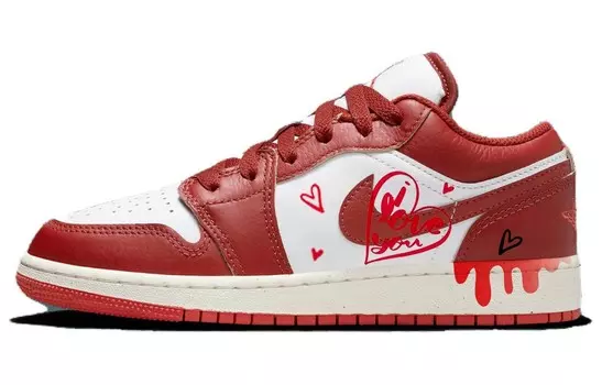 Кроссовки Jordan 1 Low SE Dune Red GS, красный