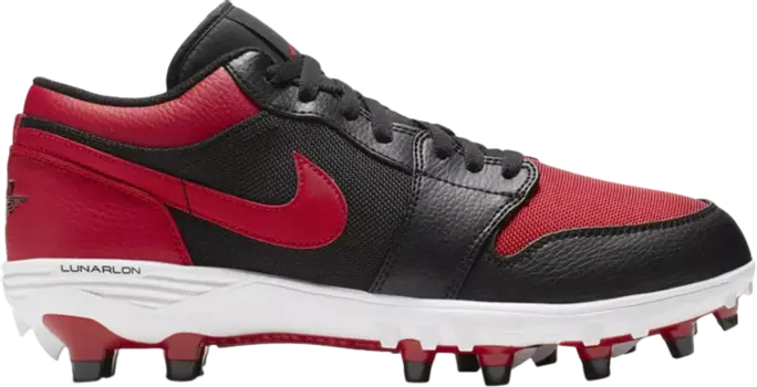 Кроссовки Jordan 1 Low TD Cleat Bred, красный