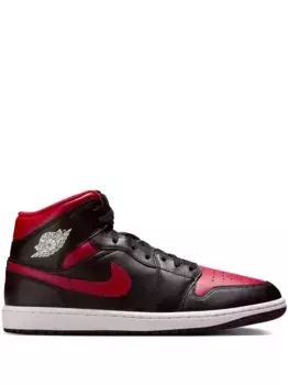 Кроссовки Jordan 1 Mid Bred Twist - Black/Varsity Red/Summit White, черный