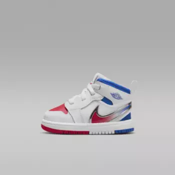 Кроссовки Jordan 1 Mid RM EasyOn, цвет White/Racer Blue/Siren Red