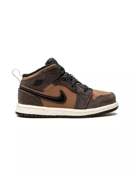 Кроссовки Jordan 1 Mid SE Jordan Kids, коричневый